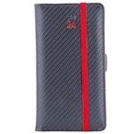 Diary ELASTIC weekly pocket 2024 Polish - grafit/red rubber band