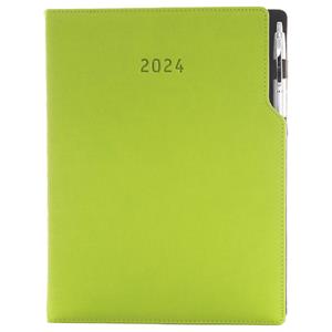 Diary GEP with ballpoint daily A4 2024 - light green