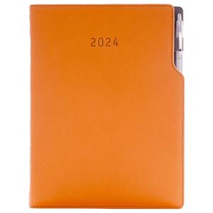 Diary GEP with ballpoint daily A4 2024 - orange