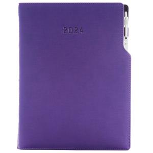 Diary GEP with ballpoint daily A4 2024 - violet