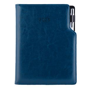 Diary GEP with ballpoint daily A5 2023 Slovak - dark blue