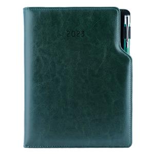 Diary GEP with ballpoint daily A5 2023 Slovak - green