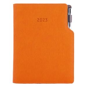 Diary GEP with ballpoint daily A5 2023 Slovak - orange