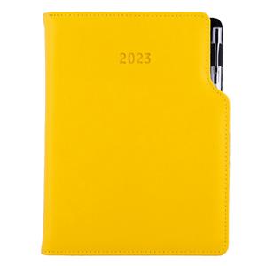 Diary GEP with ballpoint daily A5 2023 Slovak - yellow