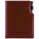 Diary GEP with ballpoint daily A5 2024 Slovak - brown