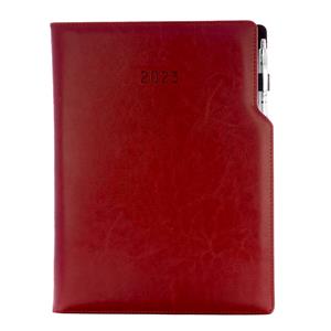 Diary GEP with ballpoint weekly A4 2023 - bordeaux