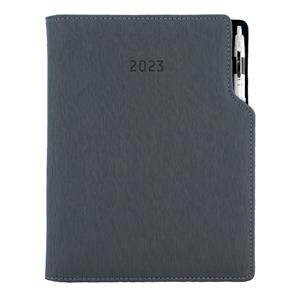 Diary GEP with ballpoint weekly A4 2023 - grey