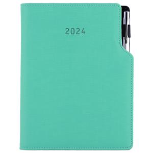 Diary GEP with ballpoint weekly A5 2024 Czech - mint