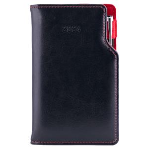 Diary GEP with ballpoint weekly pocket 2024 Czech - black