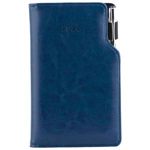 Diary GEP with ballpoint weekly pocket 2024 Czech - dark blue