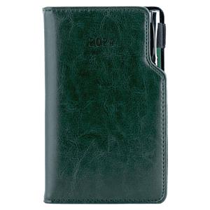 Diary GEP with ballpoint weekly pocket 2024 Czech - green