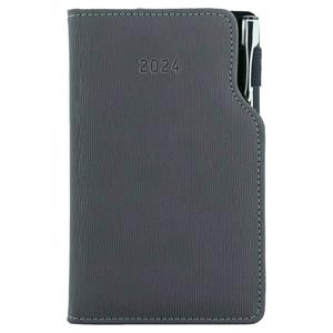 Diary GEP with ballpoint weekly pocket 2024 Czech - grey