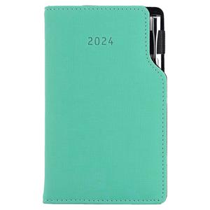 Diary GEP with ballpoint weekly pocket 2024 Czech - mint