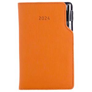 Diary GEP with ballpoint weekly pocket 2024 Czech - orange