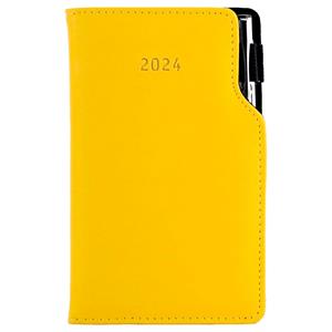 Diary GEP with ballpoint weekly pocket 2024 Czech - yellow