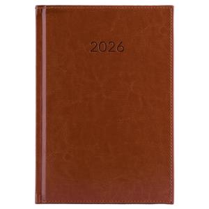 Diary LIBRA daily A5 2026 Czech - brown