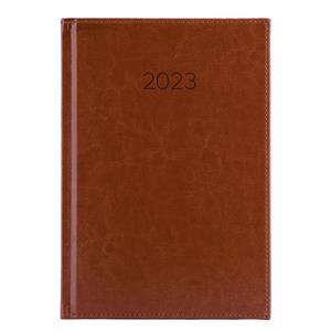 Diary LIBRA weekly A5 2023 Czech - brown