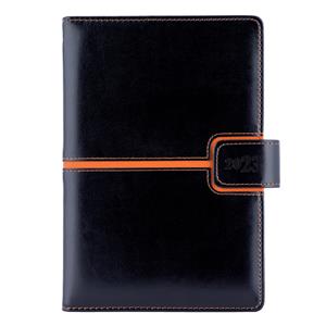 Diary MAGNETIC daily A5 2023 Slovak - black/orange