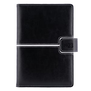 Diary MAGNETIC daily A5 2023 Slovak - black/white