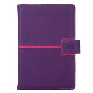 Diary MAGNETIC daily A5 2023 Slovak - violet/pink