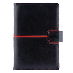 Diary MAGNETIC daily B6 2023 - black/red