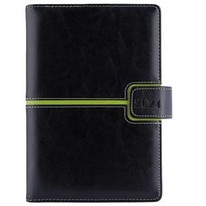 Diary MAGNETIC weekly A5 2024 Czech - black/green