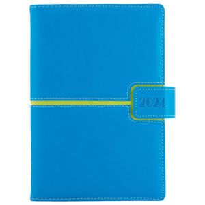 Diary MAGNETIC weekly A5 2024 Czech - blue/green