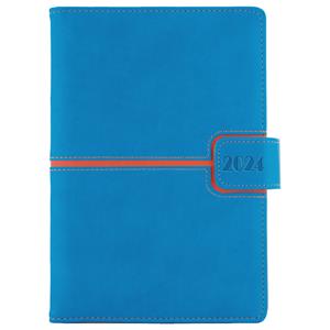 Diary MAGNETIC weekly A5 2024 Czech - blue/orange