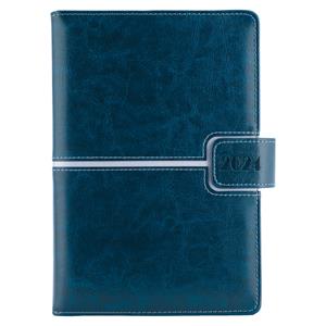 Diary MAGNETIC weekly A5 2024 Czech - dark blue/silver