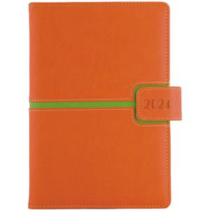 Diary MAGNETIC weekly A5 2024 Czech - orange/green