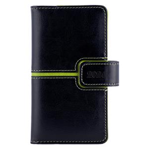 Diary MAGNETIC weekly pocket 2024 Czech - black/green