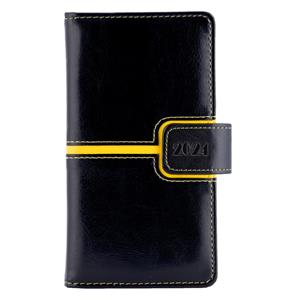 Diary MAGNETIC weekly pocket 2024 Czech - black/yellow