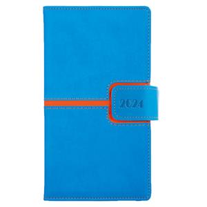 Diary MAGNETIC weekly pocket 2024 Czech - blue/orange