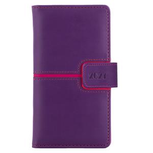 Diary MAGNETIC weekly pocket 2024 Czech - violet/pink