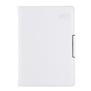 Diary METALIC daily B6 2023 Polish - white