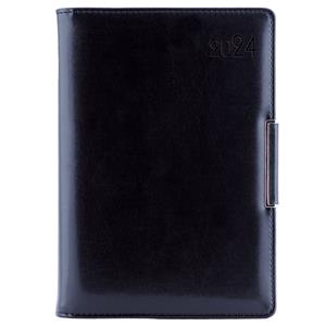 Diary METALIC daily B6 2024 Polish - black