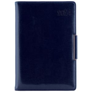 Diary METALIC daily B6 2024 Polish - dark blue