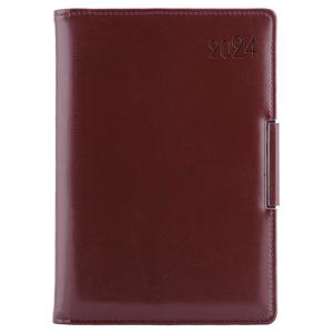 Diary METALIC weekly B6 2024 - brown