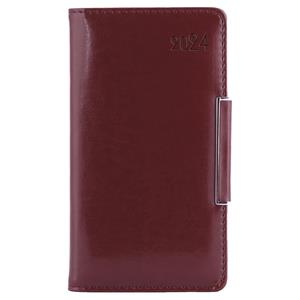 Diary METALIC weekly pocket 2024 Czech - brown