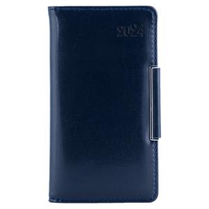 Diary METALIC weekly pocket 2024 Czech - dark blue