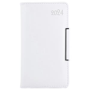 Diary METALIC weekly pocket 2024 Slovak - white