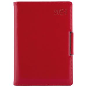 Diary METALIC weekly special A5 2024 - red