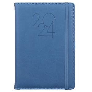 Diary POLY daily A5 2024 Czech - dark blue