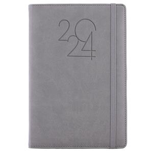 Diary POLY daily A5 2024 Czech - grey