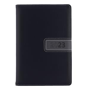 Diary RIGA daily A5 2023 Slovak - black/grey