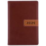 Diary RIGA daily A5 2024 Polish - brown