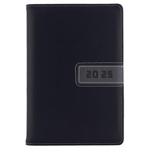 Diary RIGA daily A5 2025 Czech - black/grey