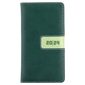 Diary RIGA weekly pocket 2024 Czech - green