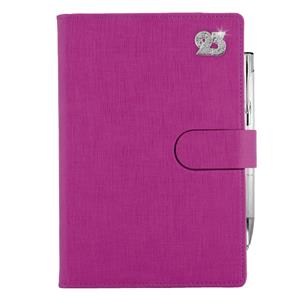 Diary SPLIT CRYSTAL daily A5 2023 Slovak - fuchsia pink