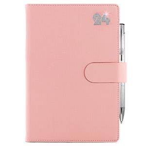 Diary SPLIT CRYSTAL daily A5 2024 Czech - light pink